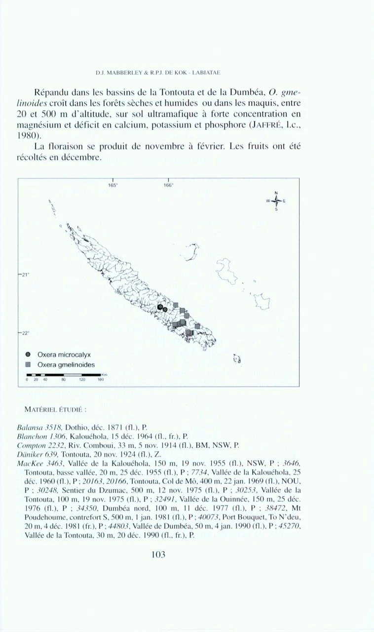 Flore De La Nouvelle-Calédonie Et Dépendances, Volume 25: Hippocrateaceae, Labiatae, Vitaceae 4 Flore De La Nouvelle-Calédonie Et Dépendances, Volume 25: Hippocrateaceae, Labiatae, Vitaceae - Image 4