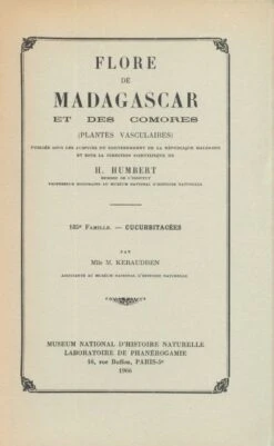 Flore De Madagascar Et Des Comores, Fam. 185